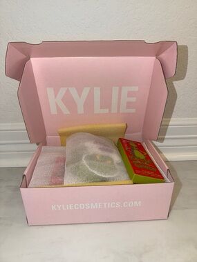 Kylie Cosmetics Pink Gift Box with Assorted Makeup Items